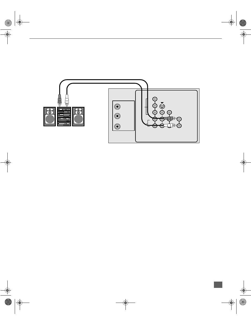 Amplifier connection (to audio amp), Optional equipment connections (cont.), Nstallation | Panasonic PT-61D31V User Manual | Page 10 / 50