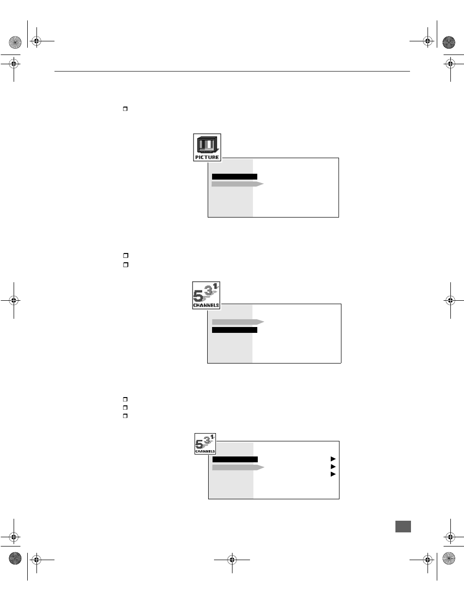 Convergencia 2, Imagen, Canales | Panasonic PT-61D31V User Manual | Page 47 / 50