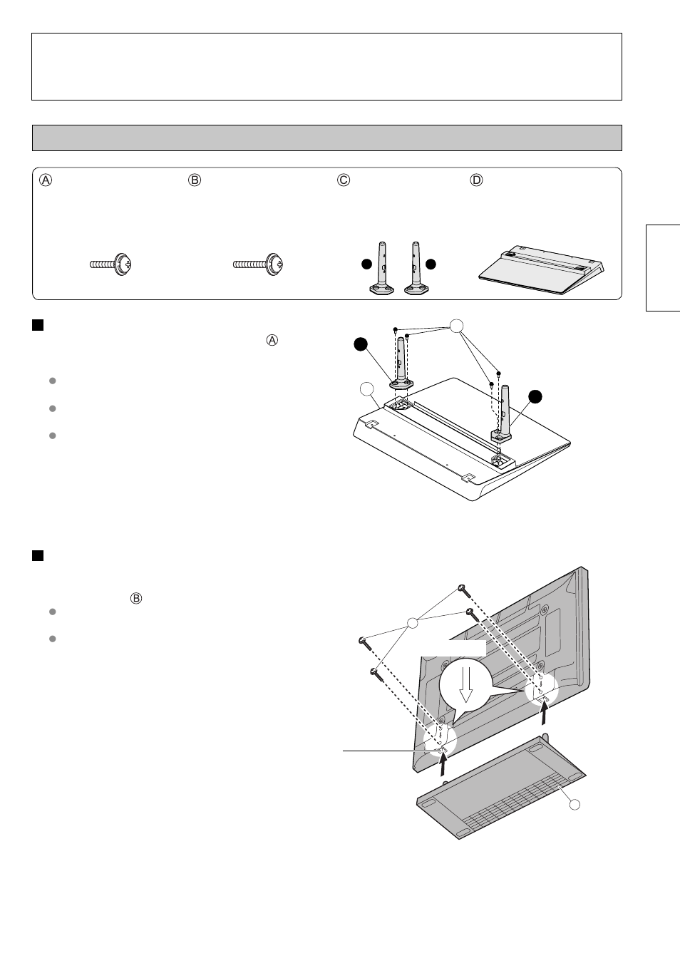 Montage-onderdelen, Nederlands, De standaard monteren | Het scherm bevestigen | Panasonic TY-ST50VX100 User Manual | Page 7 / 24