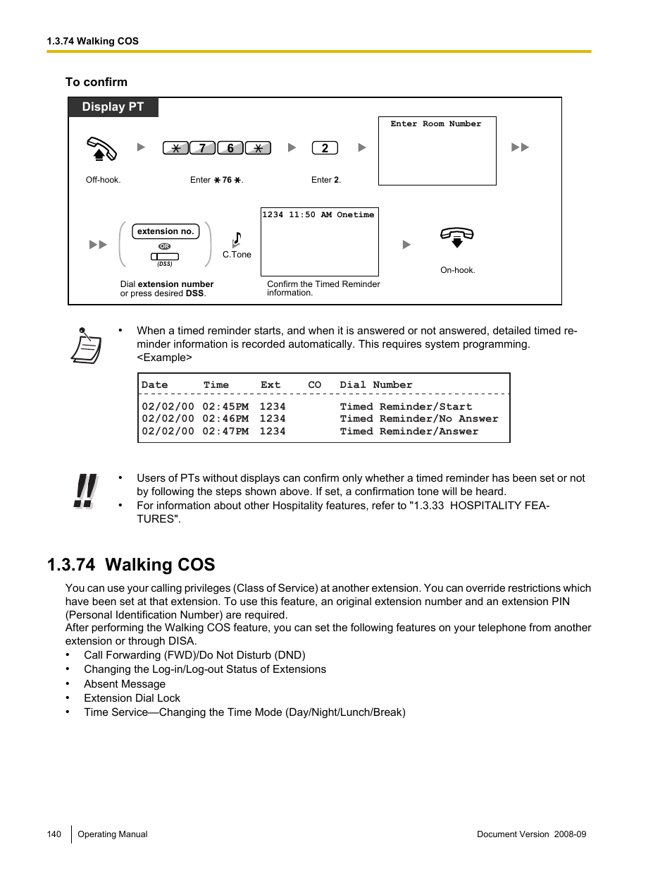 74 walking cos, Walking cos, 74 walking cos) | Panasonic KX-NCP500 User Manual | Page 140 / 210