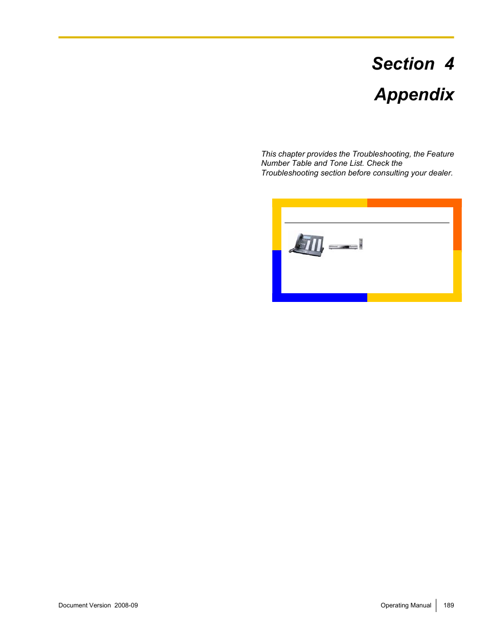 4 appendix, Appendix | Panasonic KX-NCP500 User Manual | Page 189 / 210