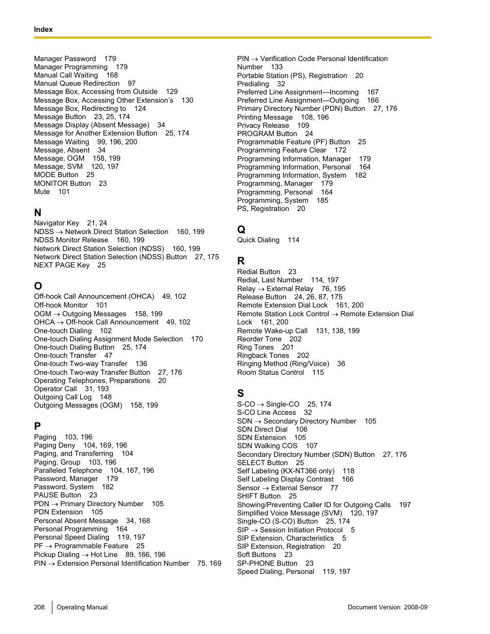 Panasonic KX-NCP500 User Manual | Page 208 / 210