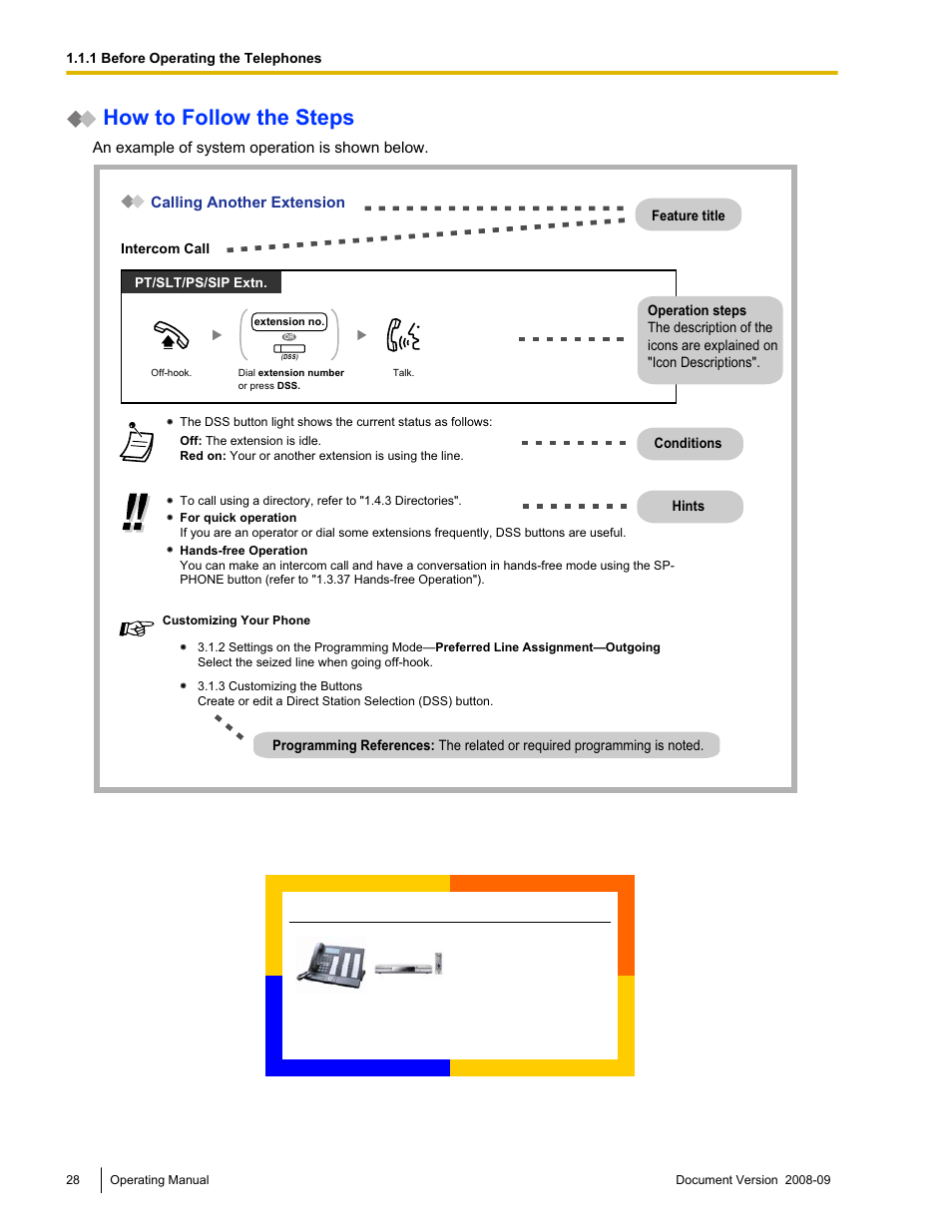 How to follow the steps | Panasonic KX-NCP500 User Manual | Page 28 / 210