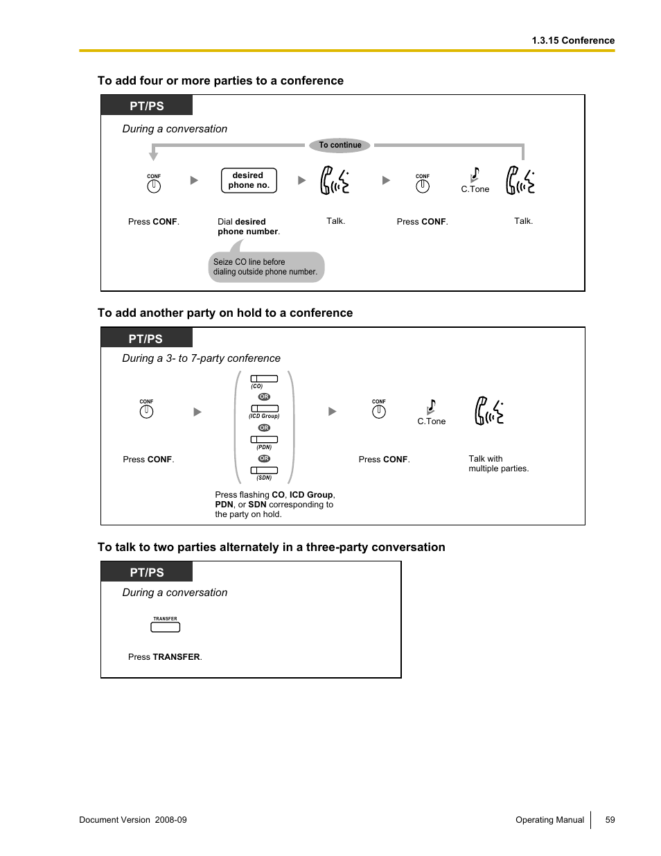 Pt/ps | Panasonic KX-NCP500 User Manual | Page 59 / 210