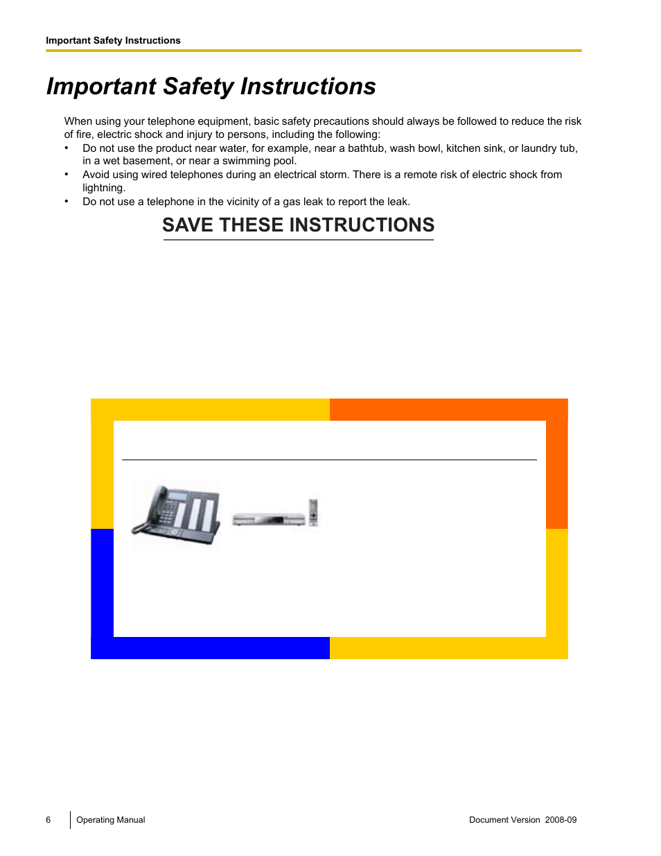 Important safety instructions, Save these instructions | Panasonic KX-NCP500 User Manual | Page 6 / 210