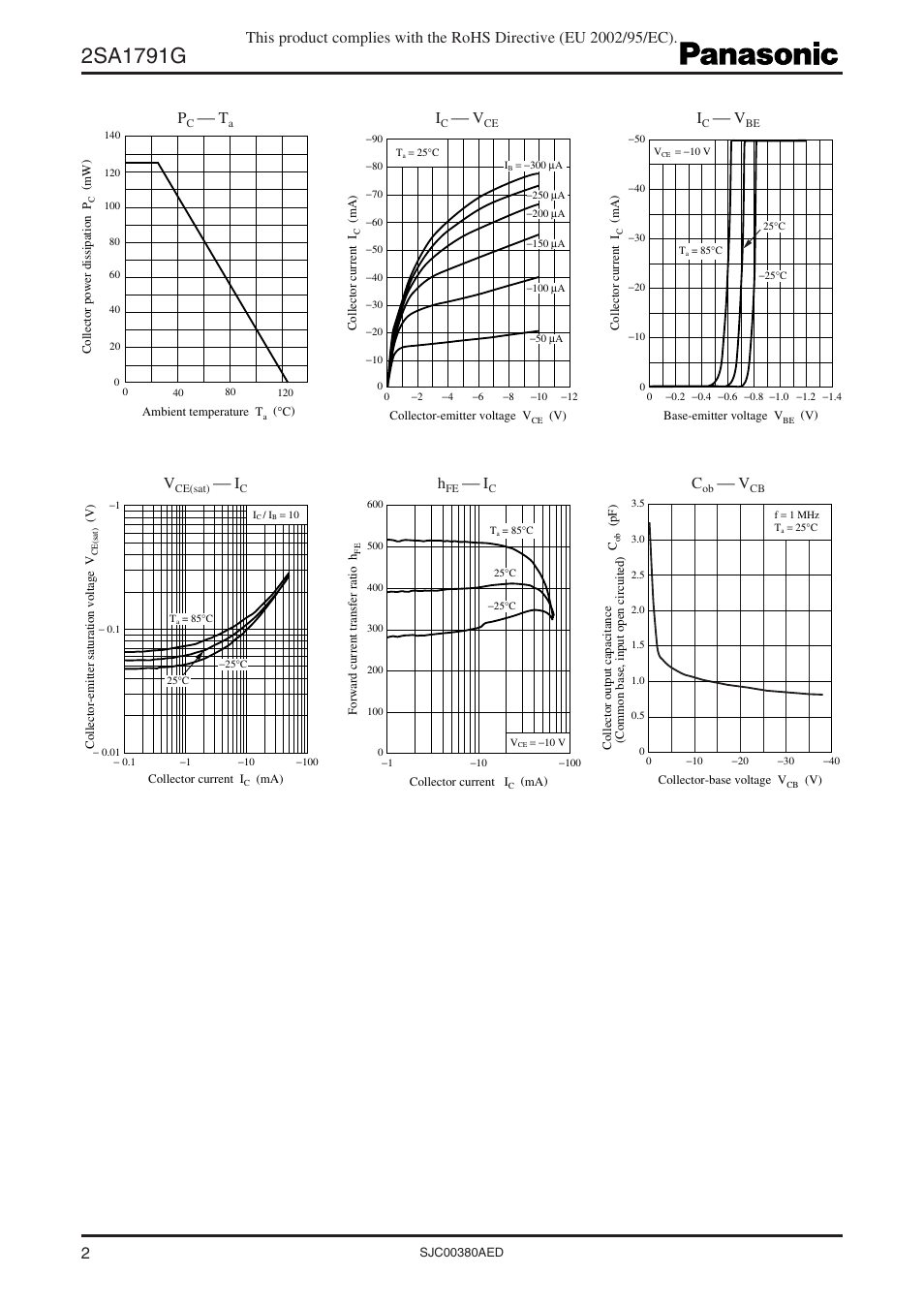 Panasonic 2SA1791G User Manual | Page 2 / 4