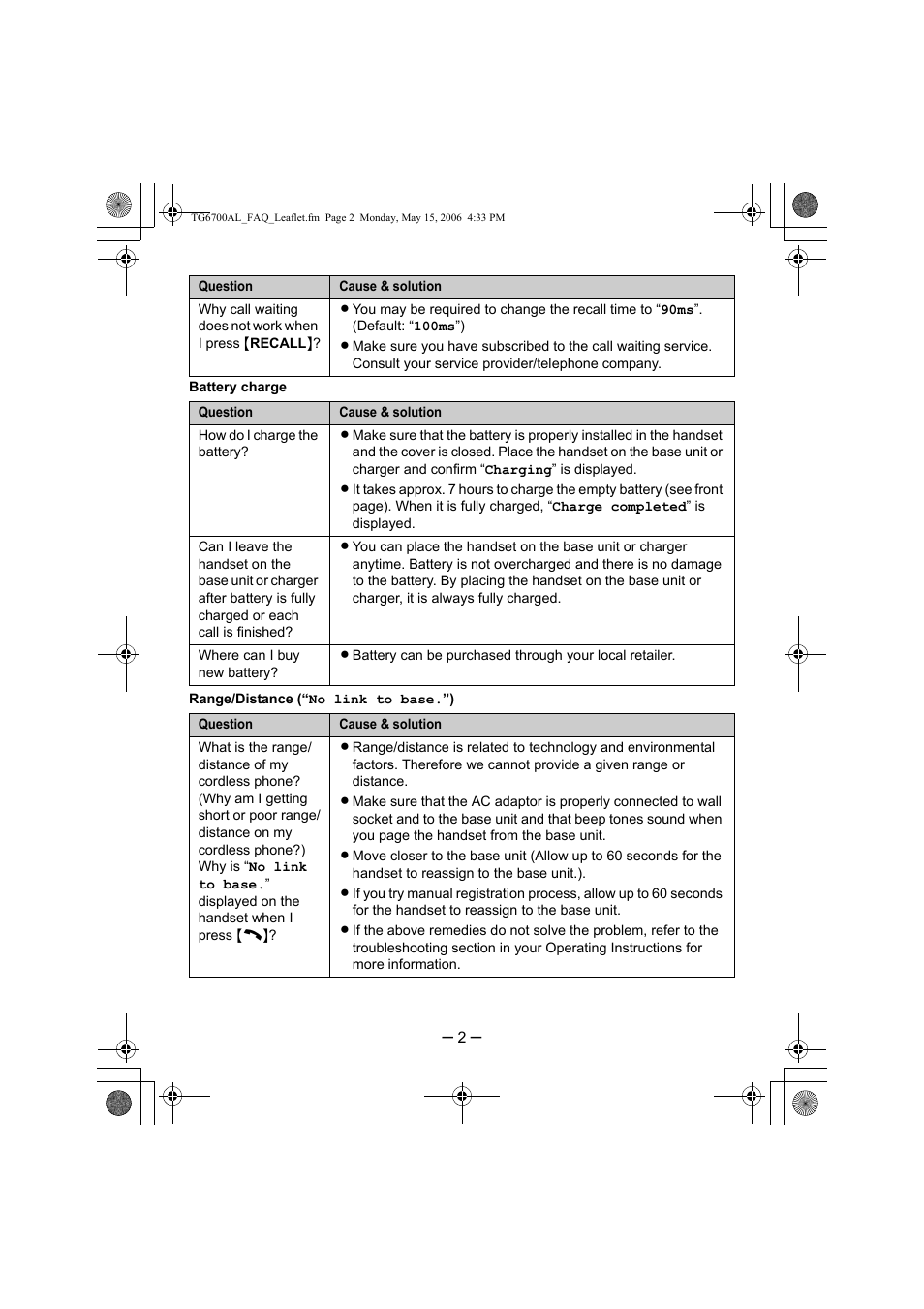 Panasonic DM0706SY0 User Manual | Page 2 / 4