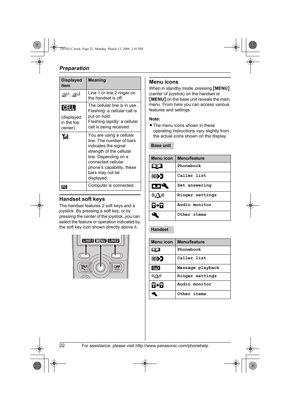 Cell | Panasonic KX-TH102-C User Manual | Page 22 / 100