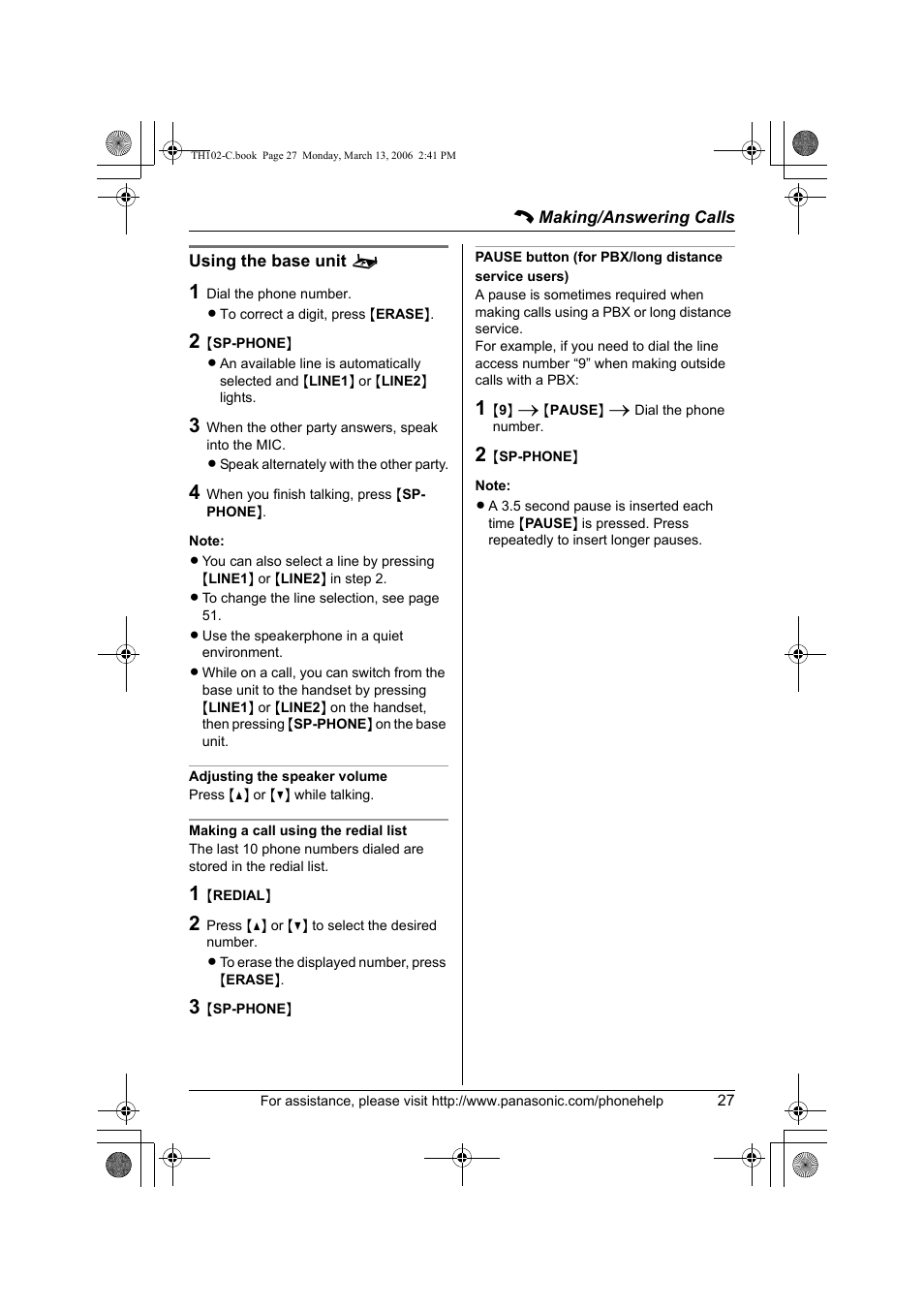 Panasonic KX-TH102-C User Manual | Page 27 / 100