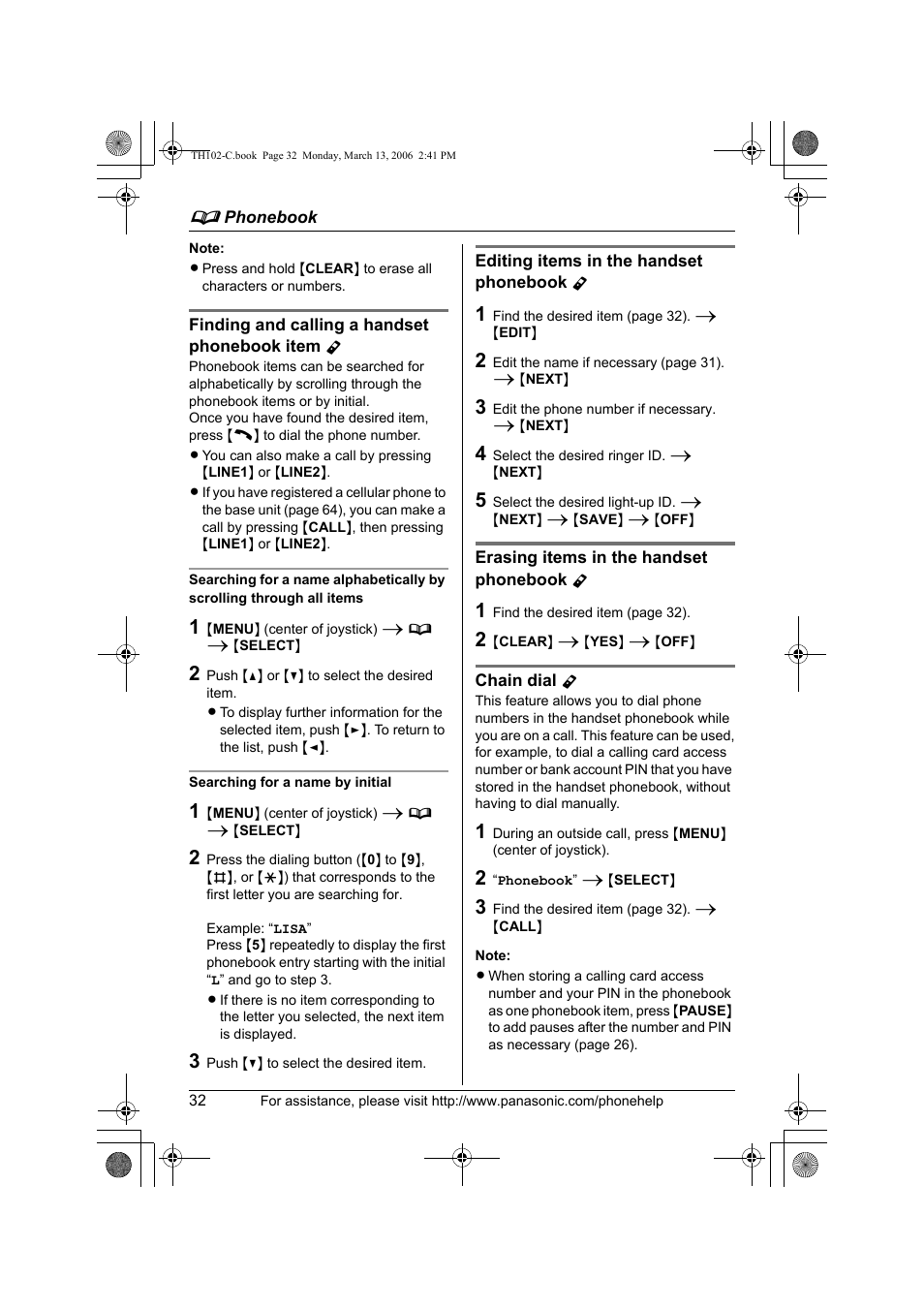 Panasonic KX-TH102-C User Manual | Page 32 / 100