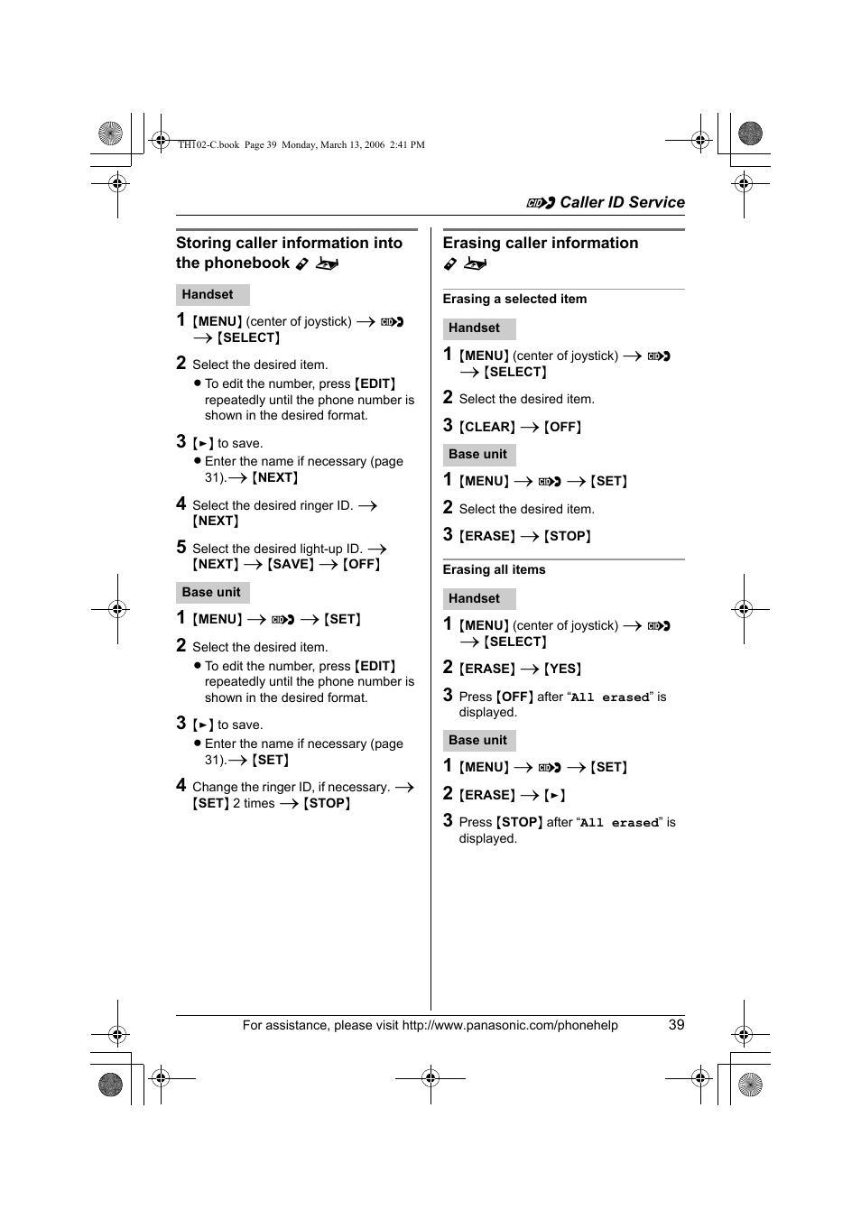 Panasonic KX-TH102-C User Manual | Page 39 / 100