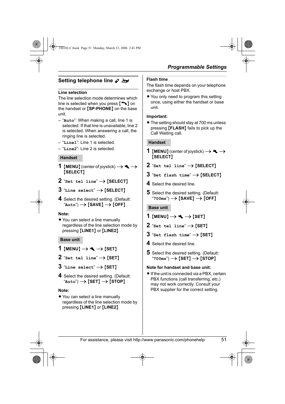 Panasonic KX-TH102-C User Manual | Page 51 / 100