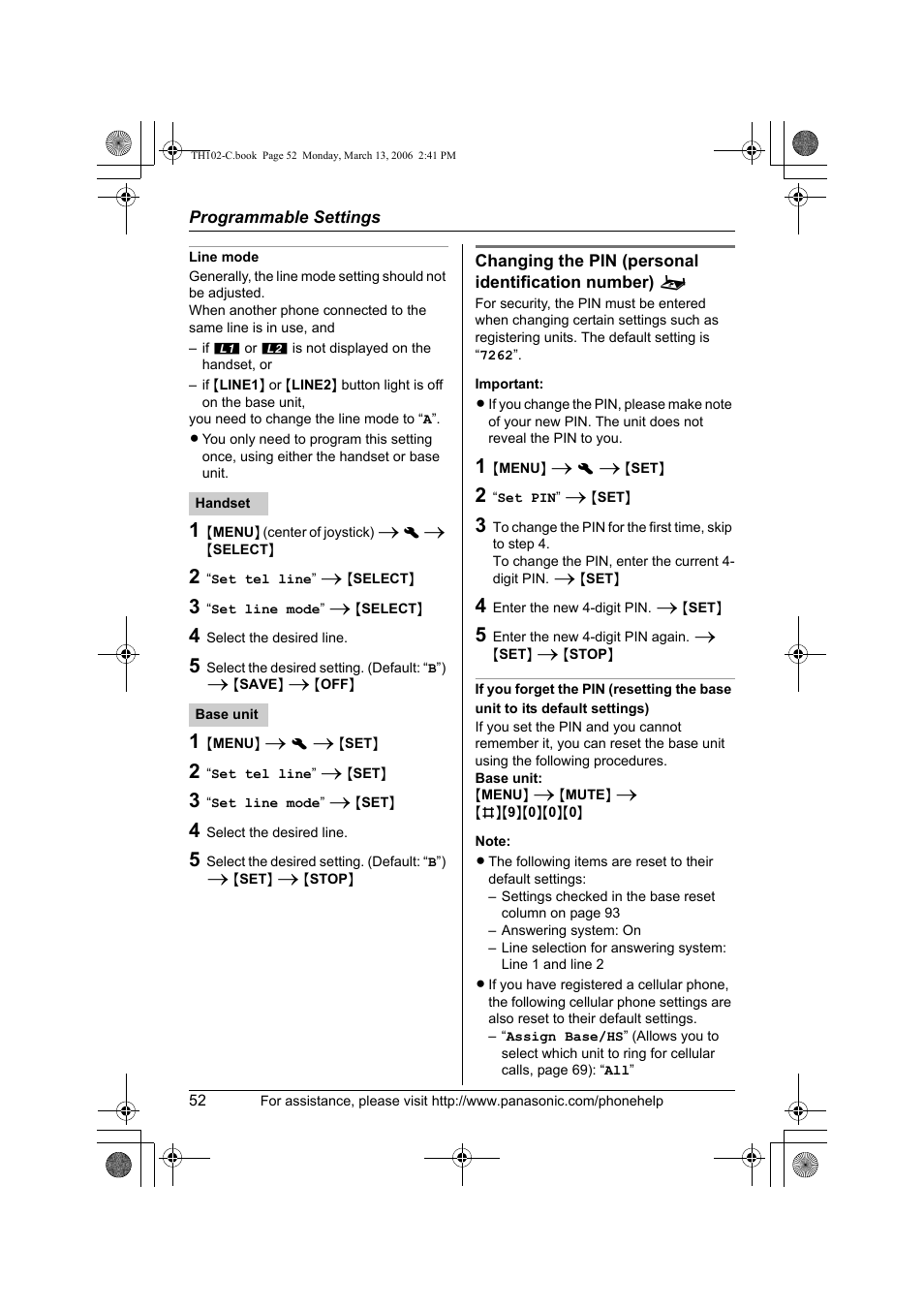 Panasonic KX-TH102-C User Manual | Page 52 / 100