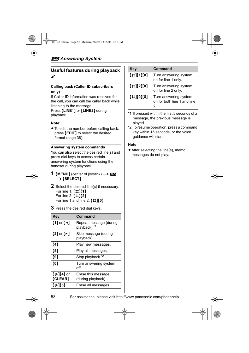 Panasonic KX-TH102-C User Manual | Page 58 / 100
