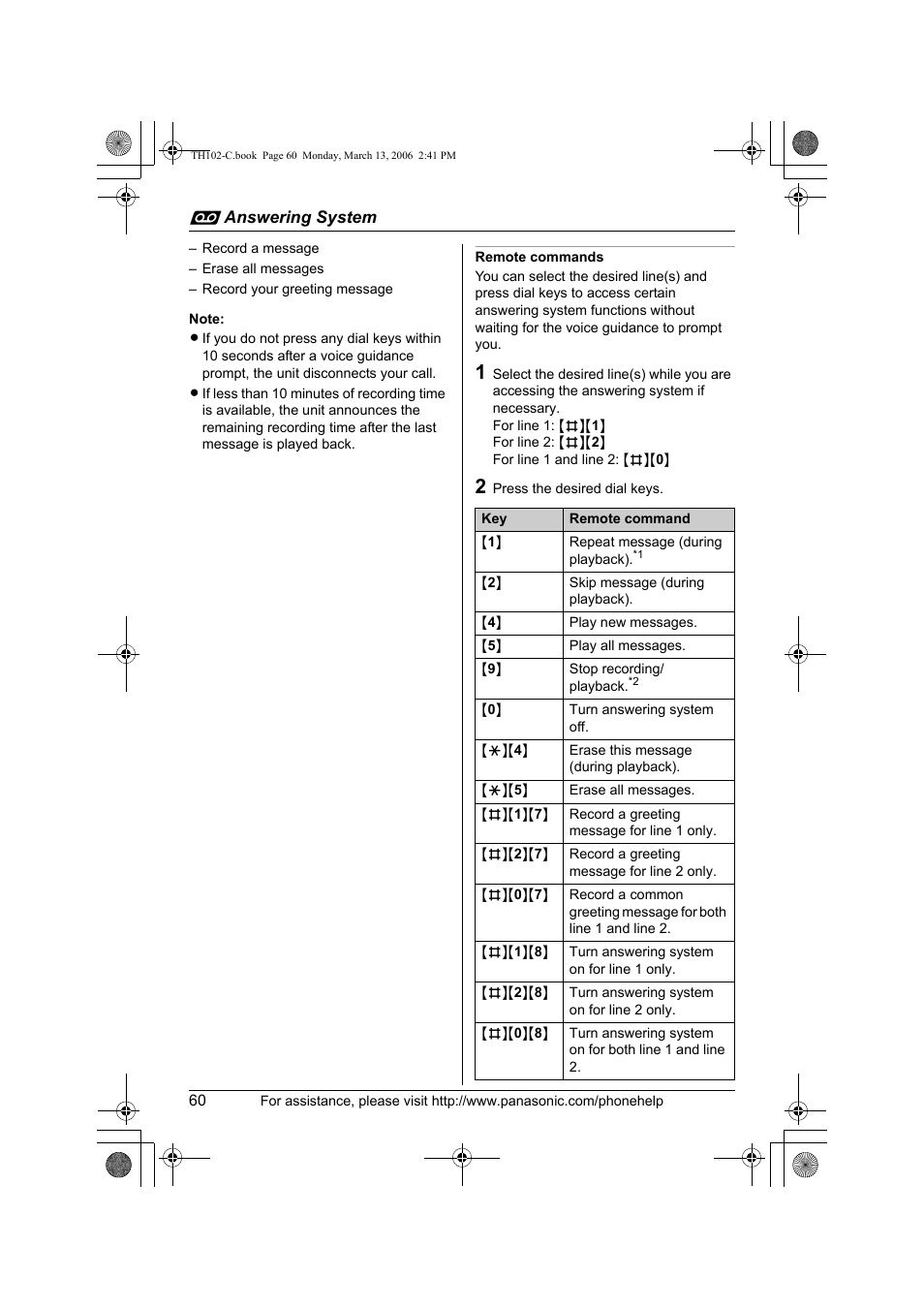 Panasonic KX-TH102-C User Manual | Page 60 / 100
