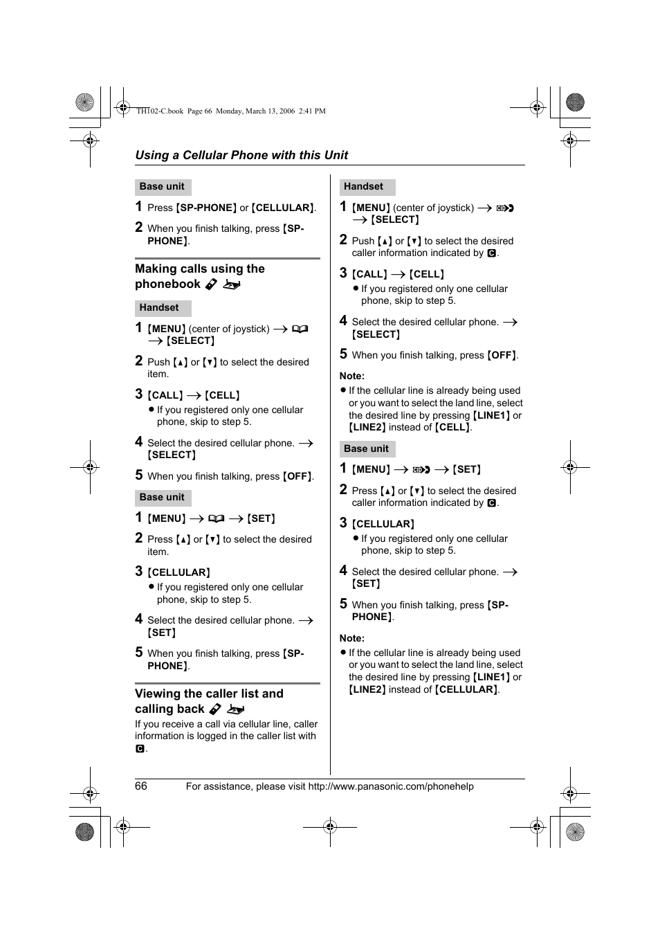 Panasonic KX-TH102-C User Manual | Page 66 / 100