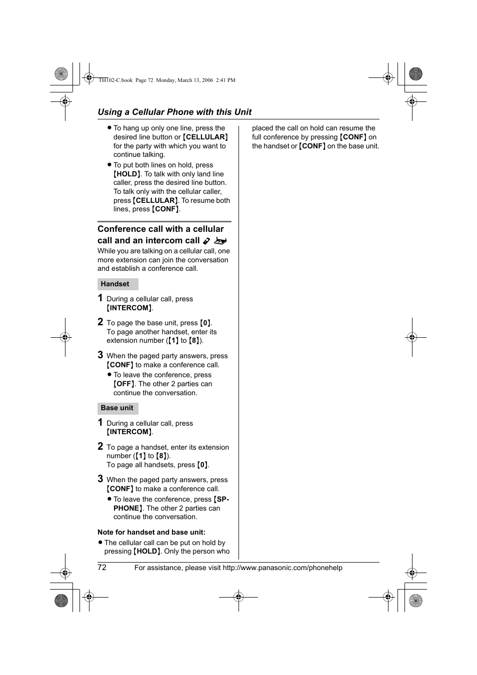 Panasonic KX-TH102-C User Manual | Page 72 / 100