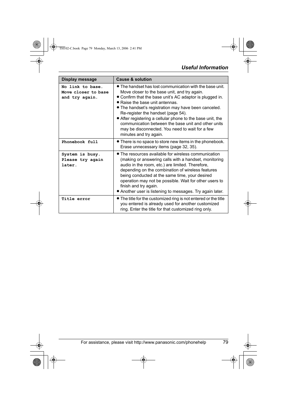 Panasonic KX-TH102-C User Manual | Page 79 / 100