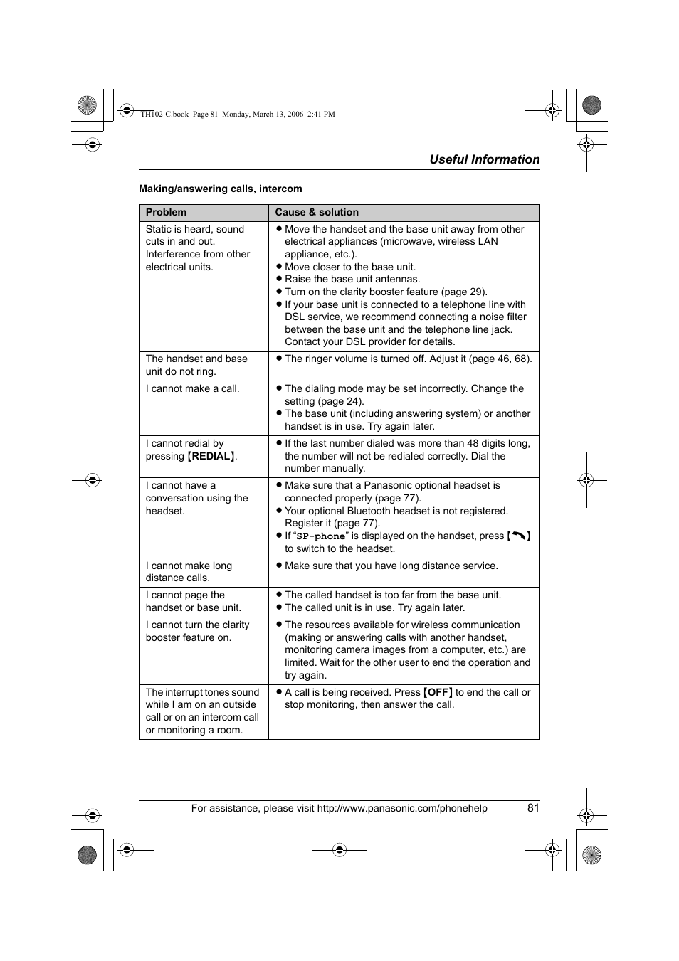 Panasonic KX-TH102-C User Manual | Page 81 / 100
