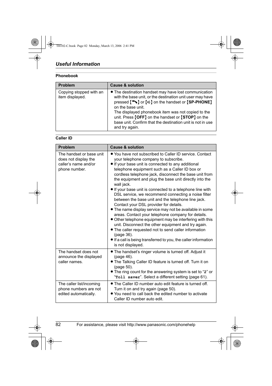 Panasonic KX-TH102-C User Manual | Page 82 / 100
