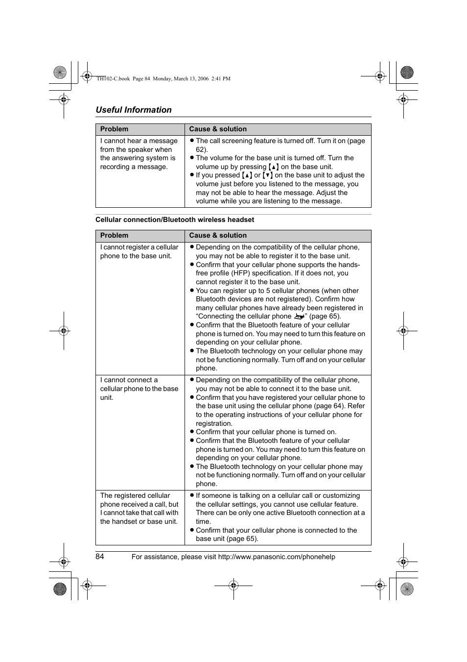 Panasonic KX-TH102-C User Manual | Page 84 / 100