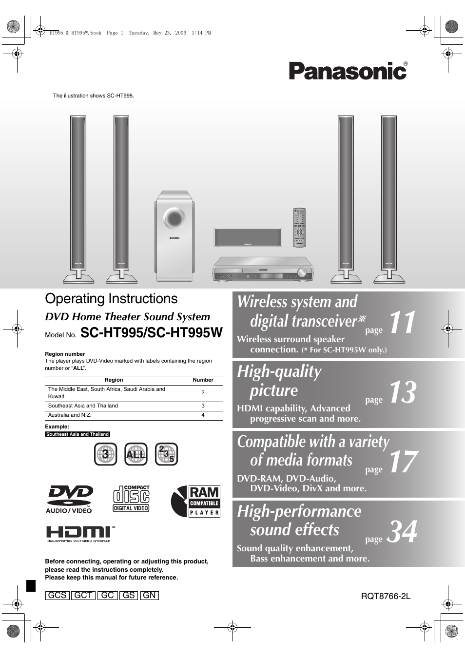 Panasonic SC-HT995W User Manual | 48 pages