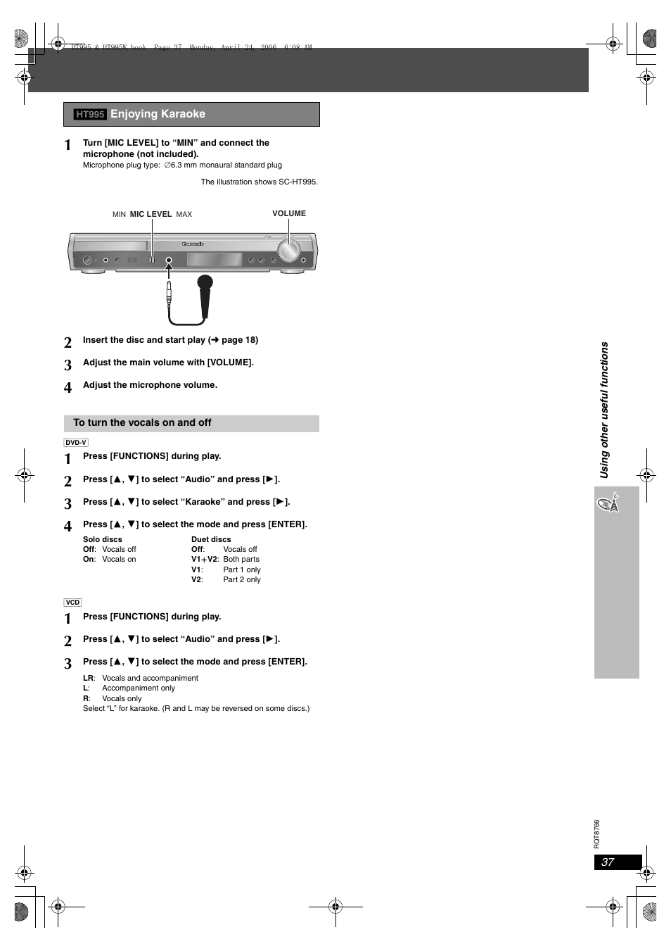 Panasonic SC-HT995W User Manual | Page 37 / 48