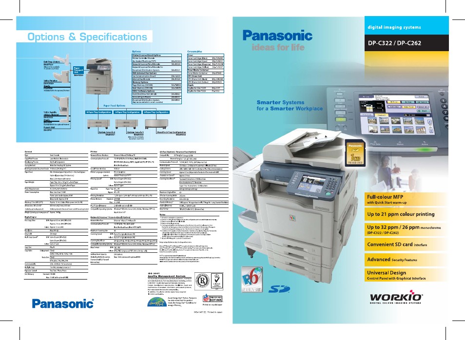 Panasonic DP-C262 User Manual | 6 pages