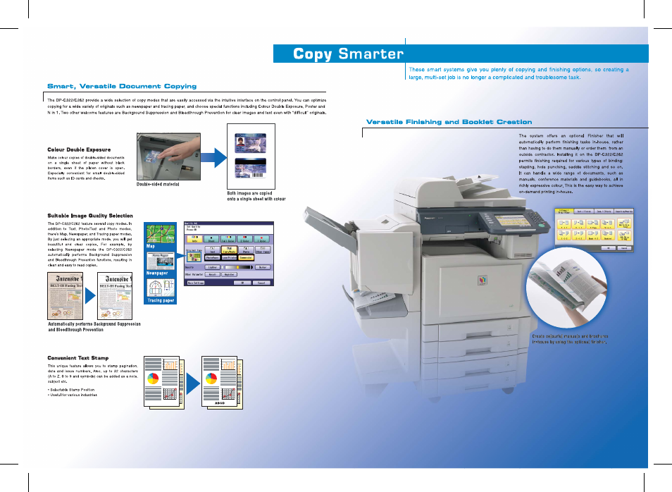 Tracing paper, Copy smarter | Panasonic DP-C262 User Manual | Page 5 / 6
