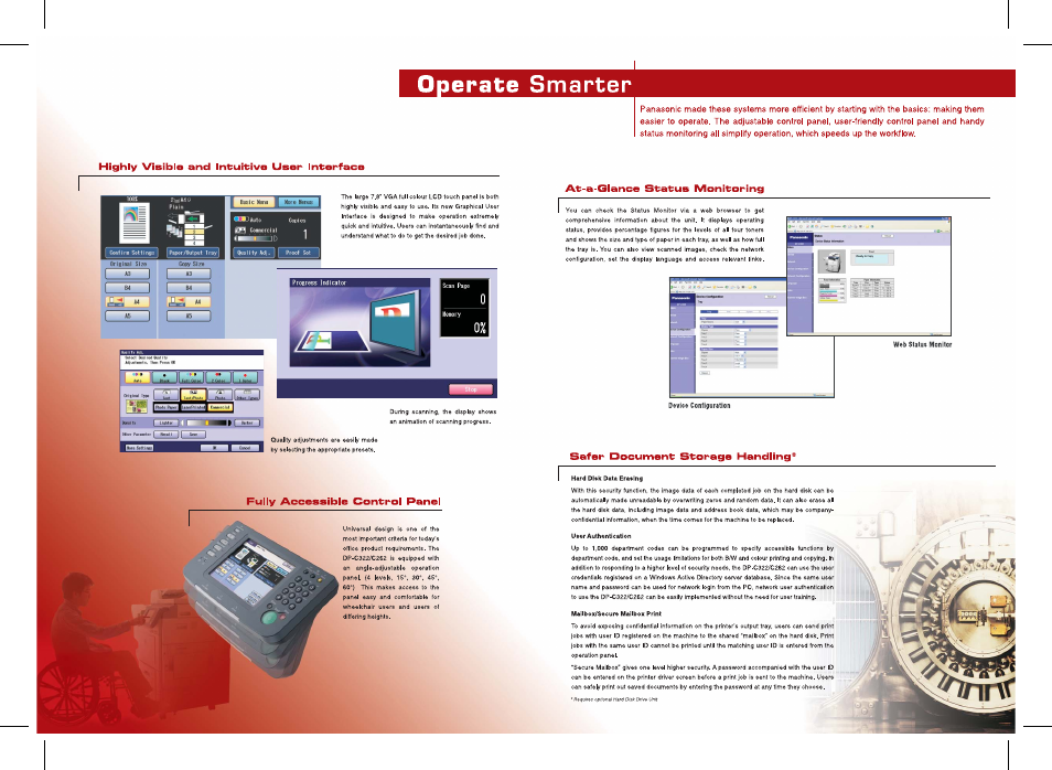 Operate smarter | Panasonic DP-C262 User Manual | Page 6 / 6
