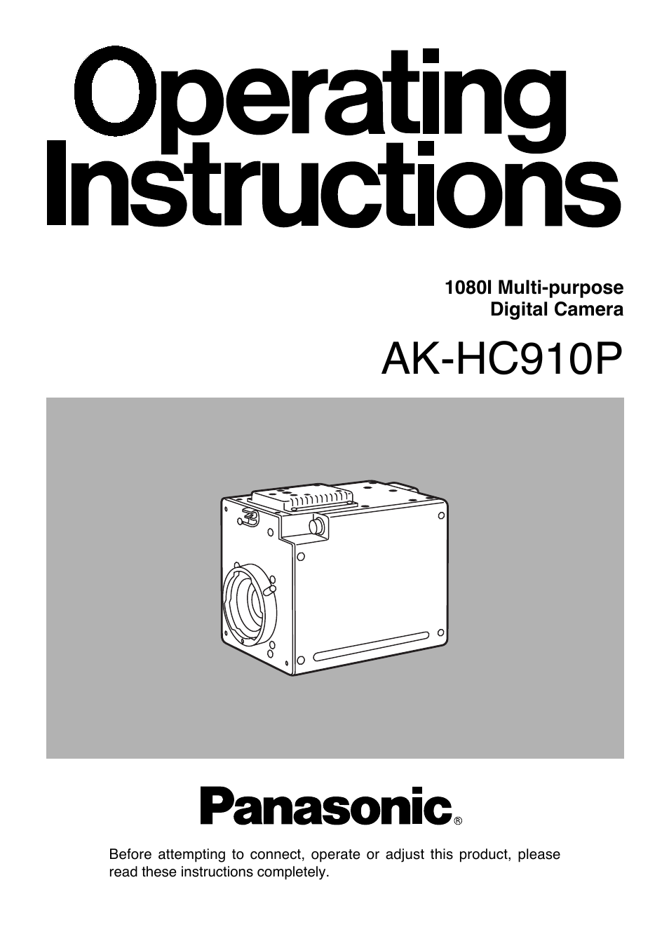 Panasonic AK-HC910P User Manual | 36 pages