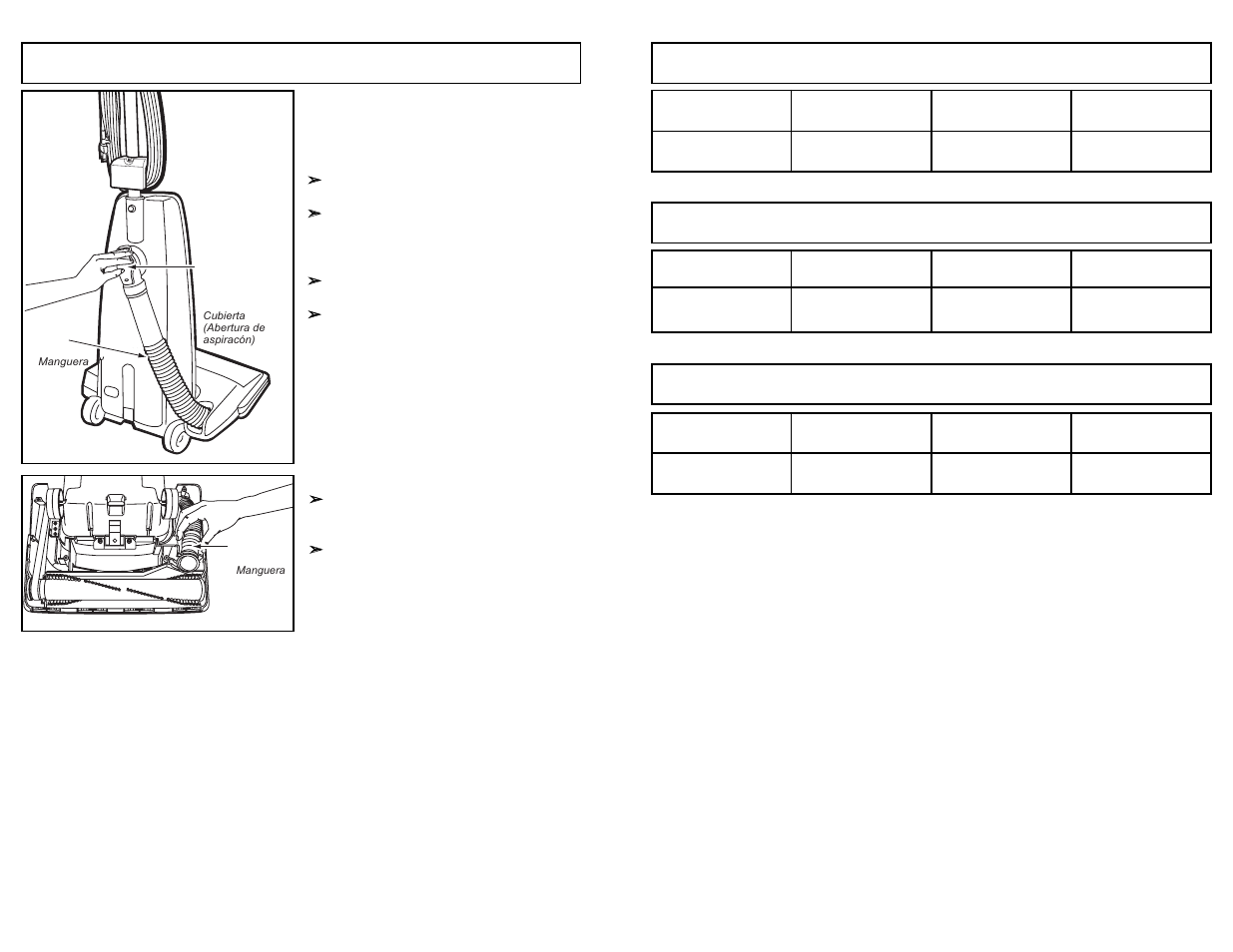 Removing clogs, Feature chart | Panasonic MC-UG581 User Manual | Page 34 / 44