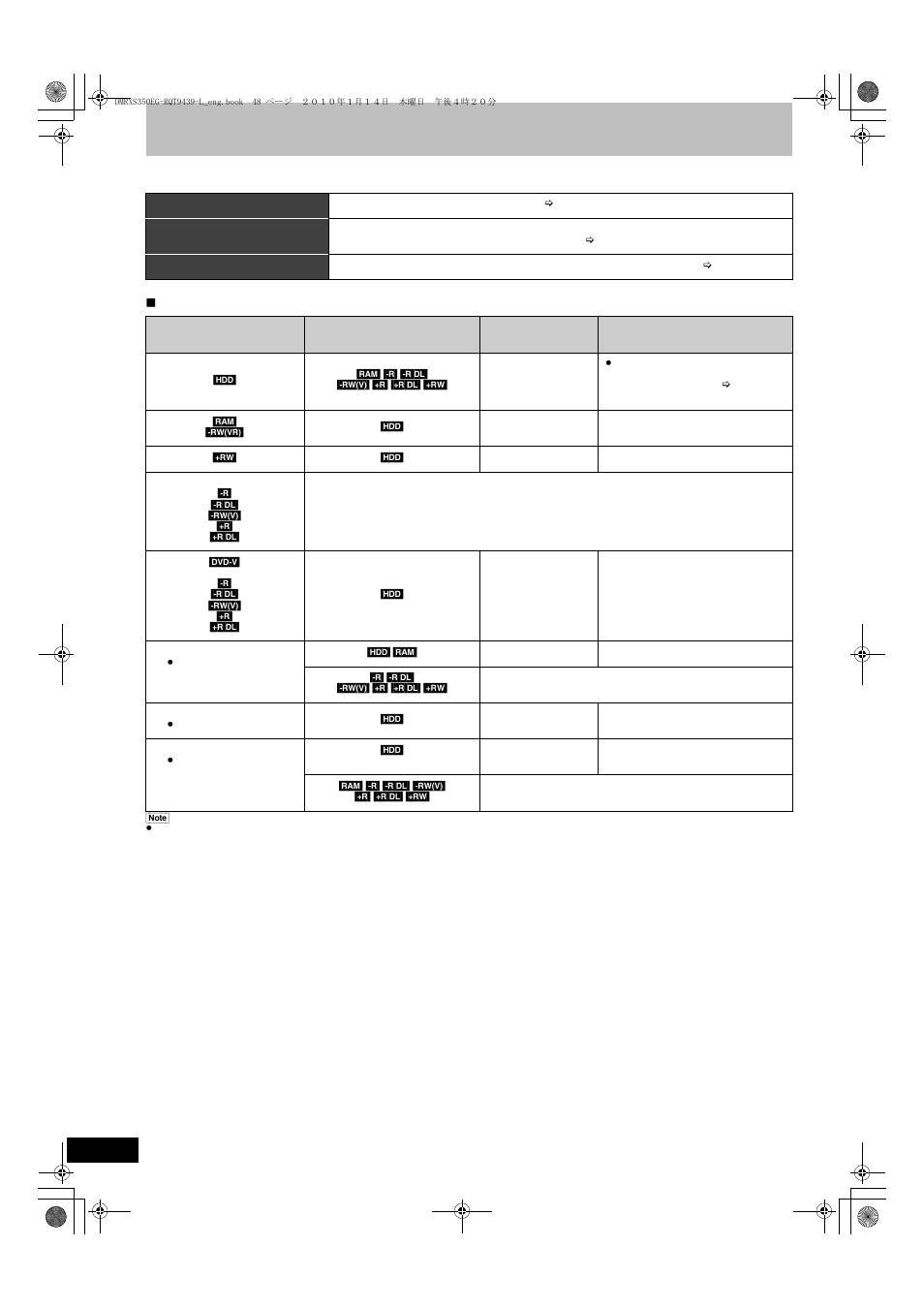 Copying, Copying titles | Panasonic DMR-XS350 User Manual | Page 48 / 120