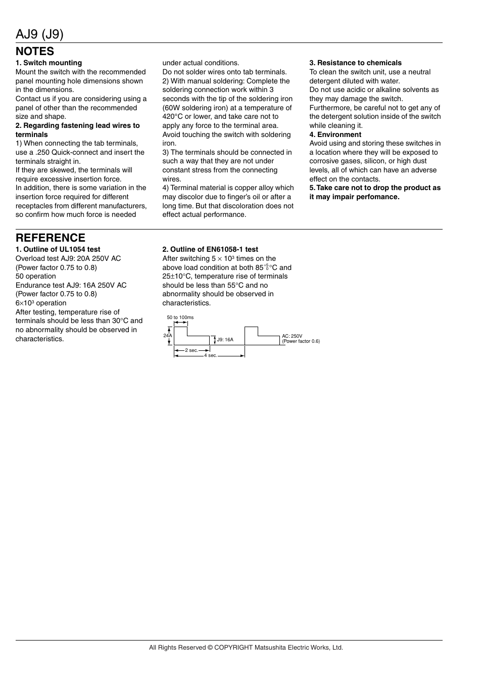 Aj9 (j9) | Panasonic AJ9 (J9) User Manual | Page 6 / 6