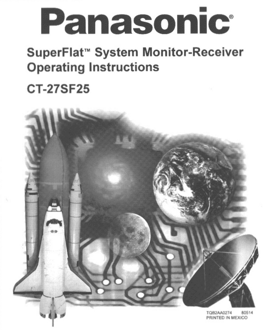 Panasonic SUPERFLAT CT-27SF25 User Manual | 36 pages