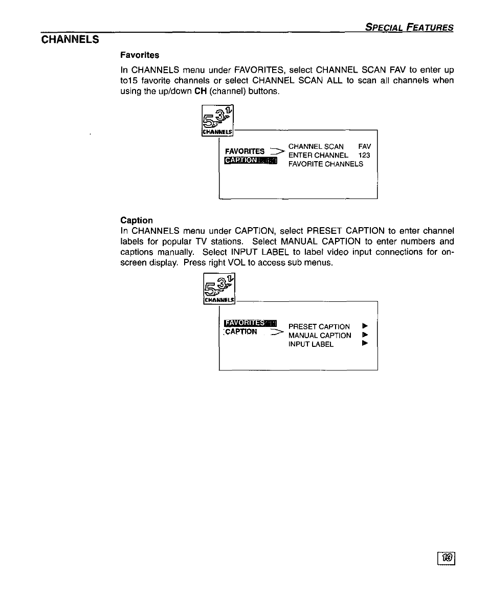 Channels | Panasonic SUPERFLAT CT-27SF25 User Manual | Page 15 / 36