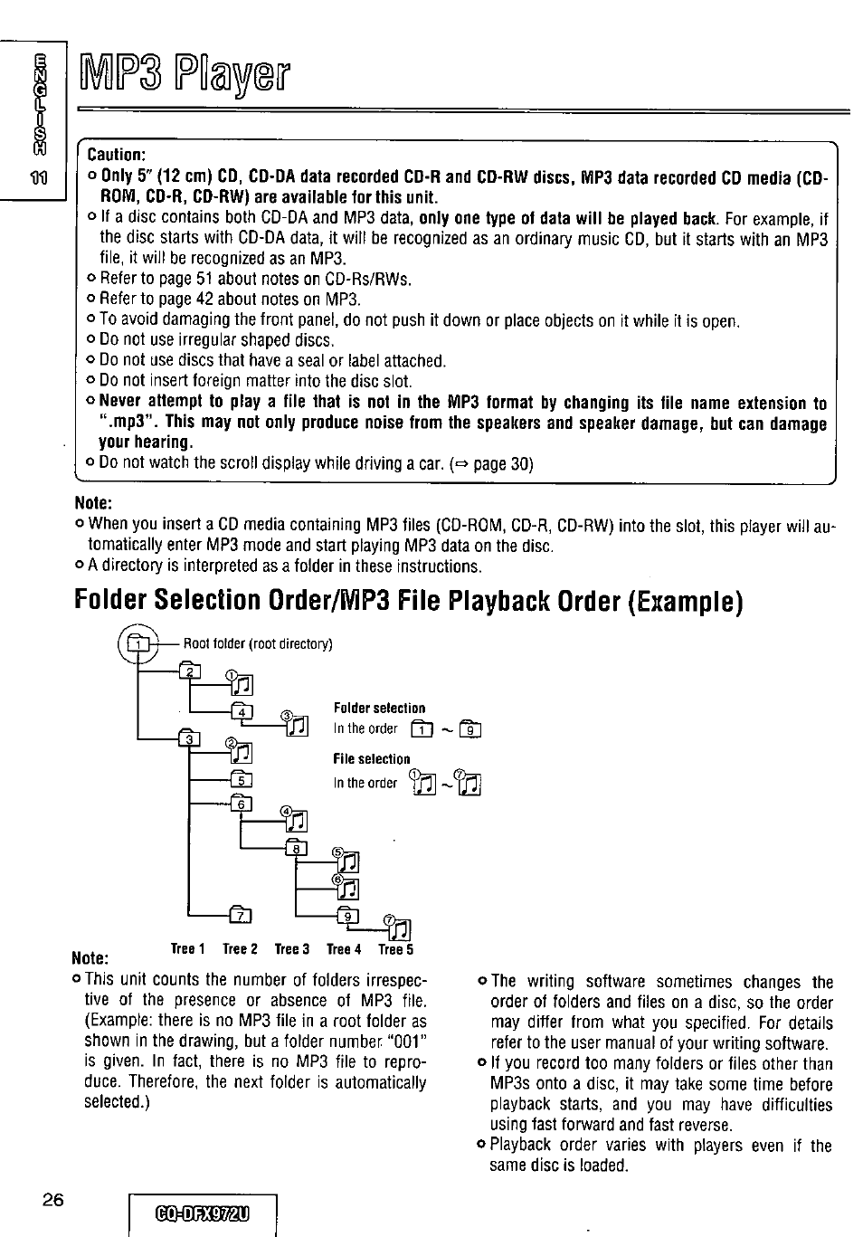 Fiai | Panasonic FULL FRONT MP3 CD PLAYER CQ-DFX972U User Manual | Page 26 / 156