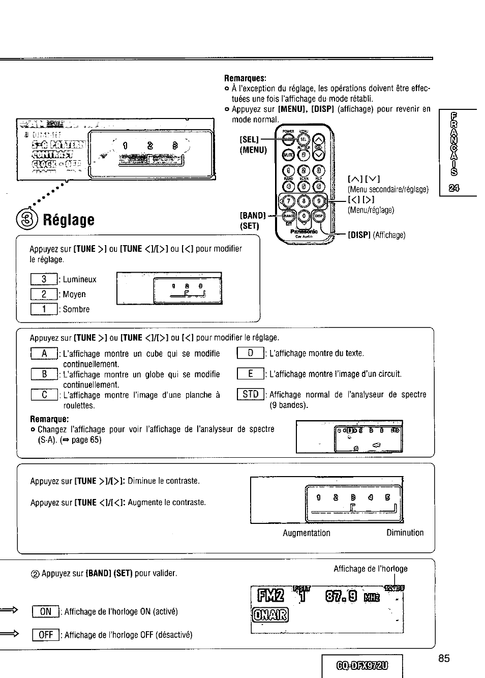 Remarques | Panasonic FULL FRONT MP3 CD PLAYER CQ-DFX972U User Manual | Page 85 / 156