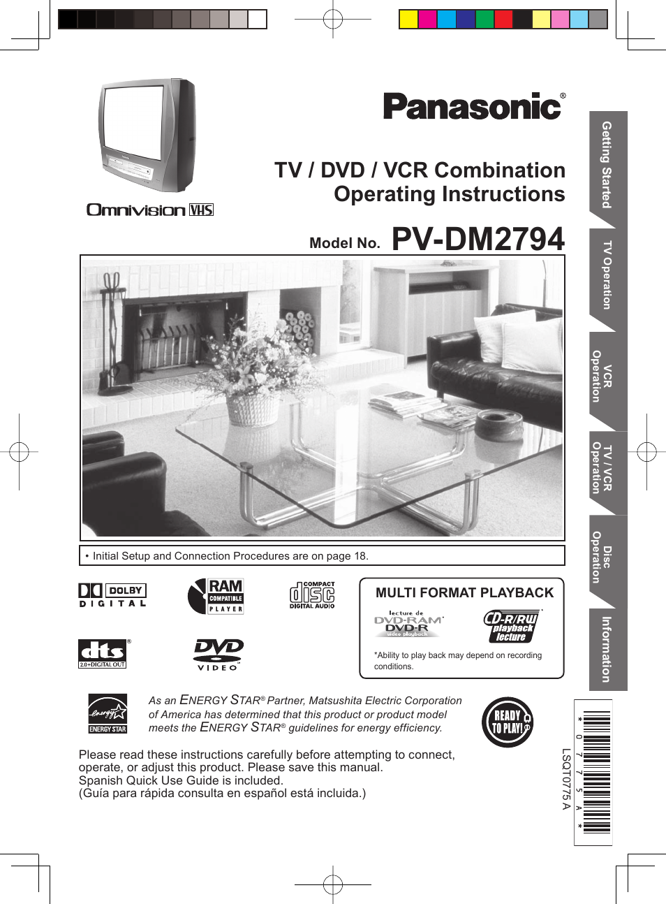 Panasonic PV-DM2794 User Manual | 84 pages