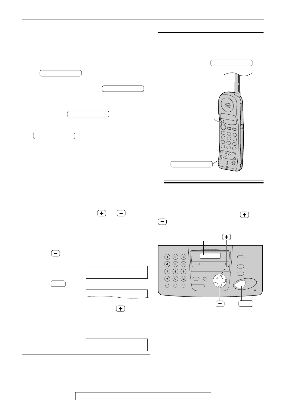 Volumes, Adjusting handset volumes, Adjusting base unit volumes | Ringer volume, Monitor volume, Handset receiver volume | Panasonic KX-FPC161 User Manual | Page 24 / 84