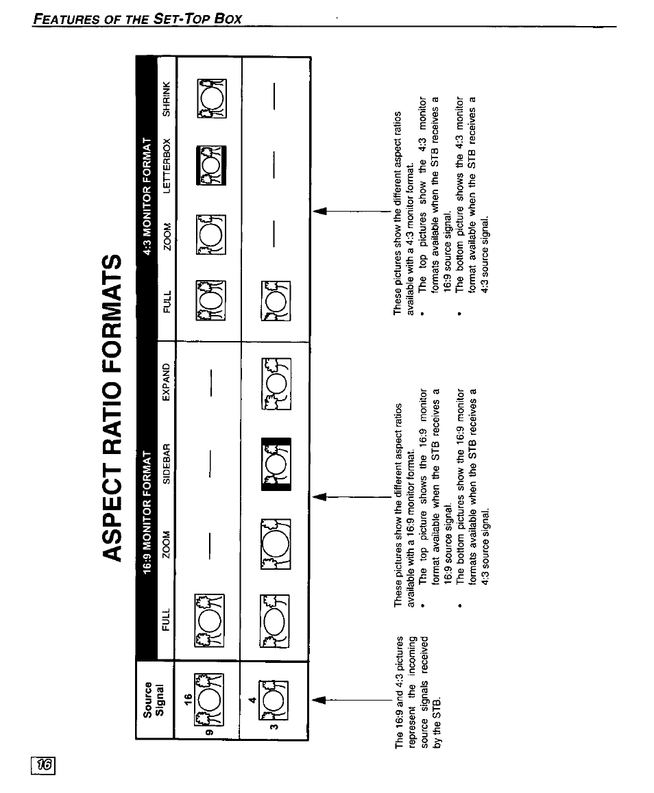 Aspect ratio formats | Panasonic TU-DST50 User Manual | Page 18 / 58