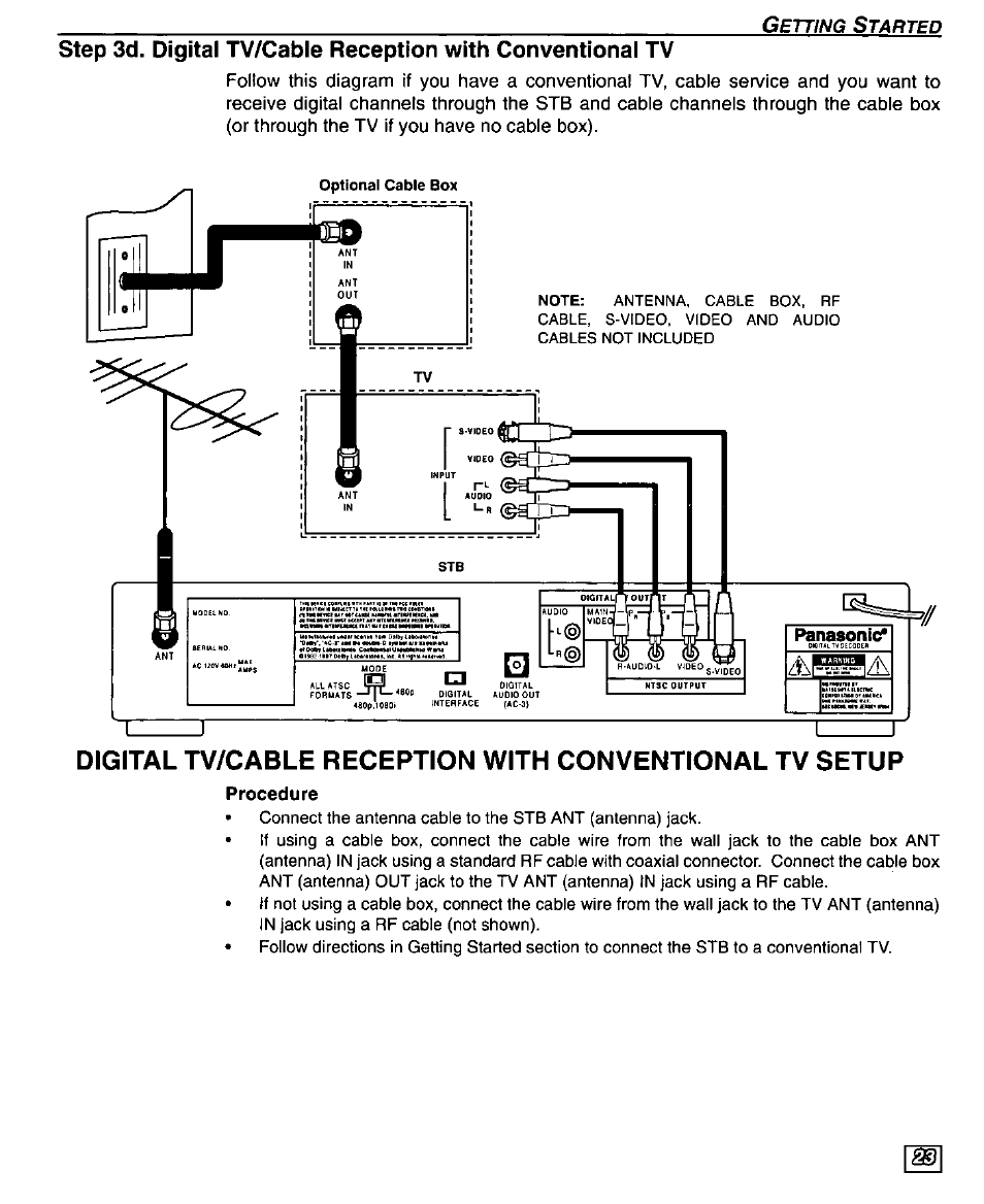 Procedure | Panasonic TU-DST50 User Manual | Page 25 / 58