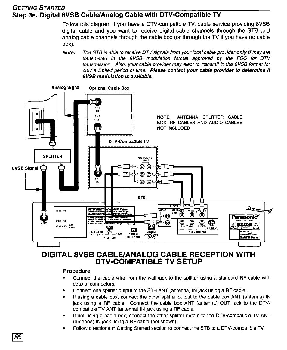 Procedure | Panasonic TU-DST50 User Manual | Page 26 / 58