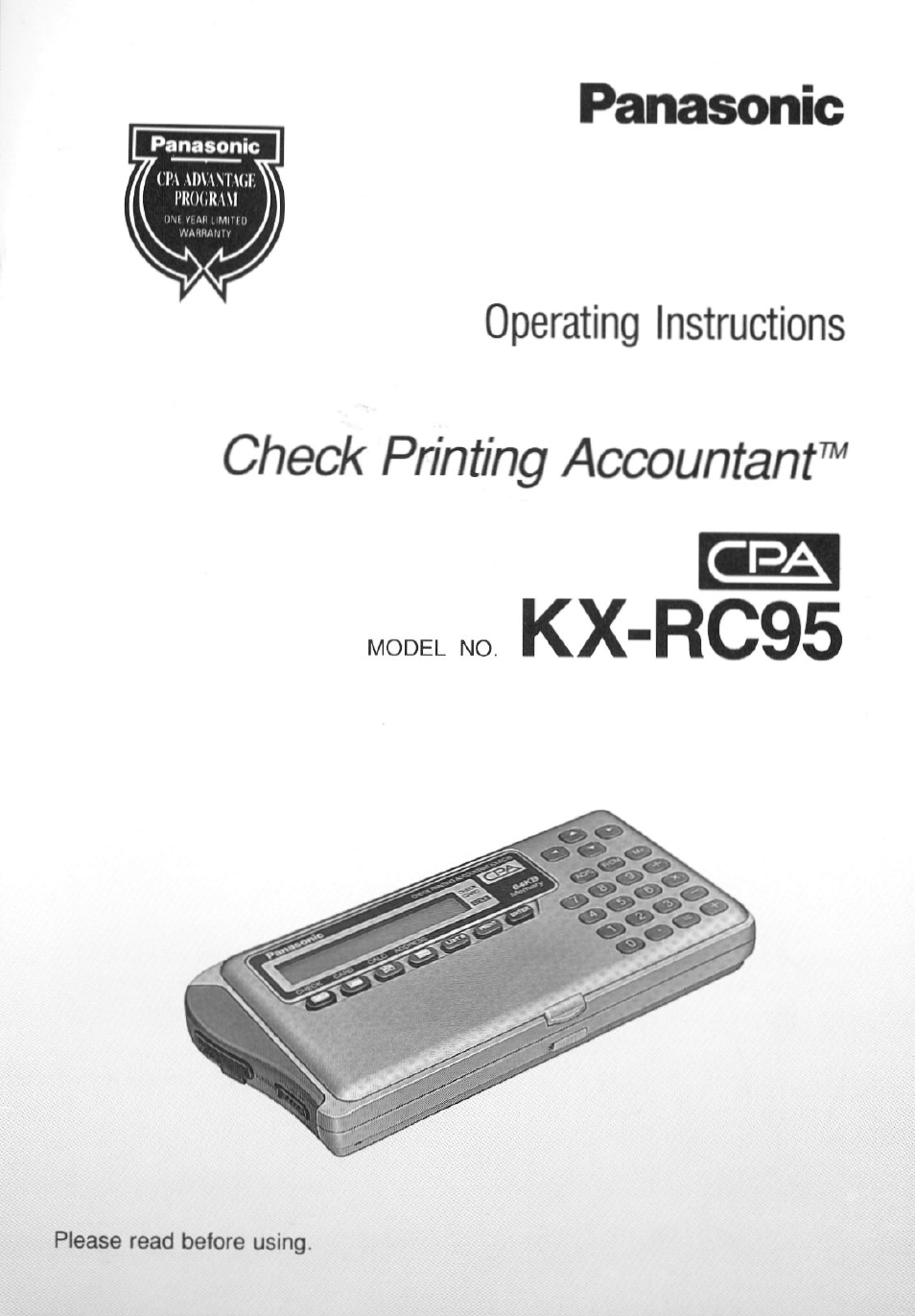 Panasonic KX-RC95 User Manual | 68 pages