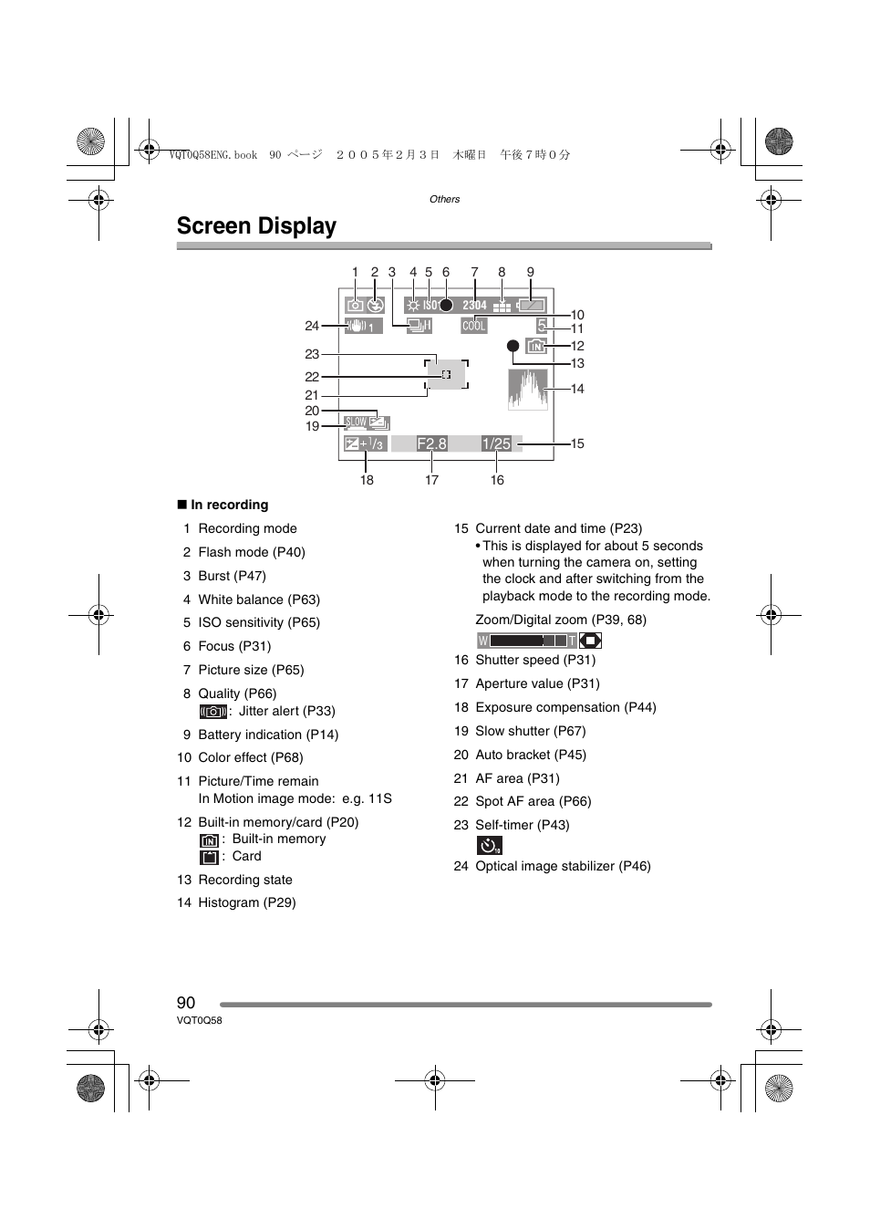 Others, Screen display | Panasonic DMC-LS1PP User Manual | Page 90 / 112