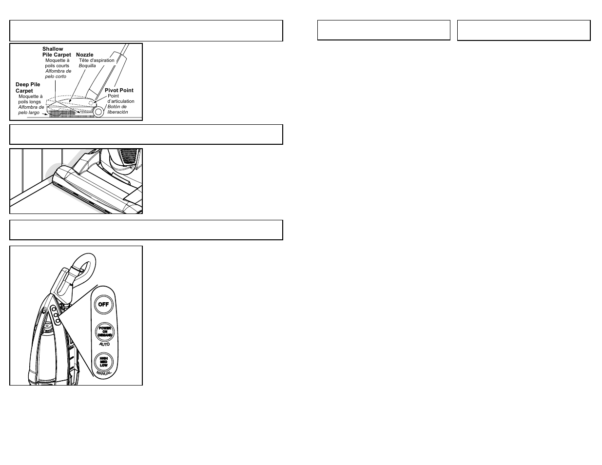 Automatic self adjusting nozzle, Edge cleaning, Power on demand (pod) | Panasonic MC-V7721 User Manual | Page 16 / 64