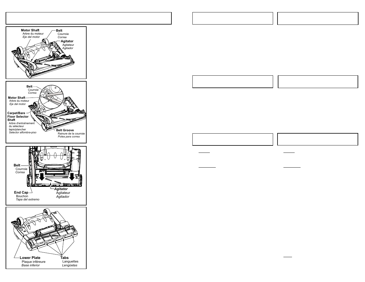 Replacing belt | Panasonic MC-V7721 User Manual | Page 48 / 64