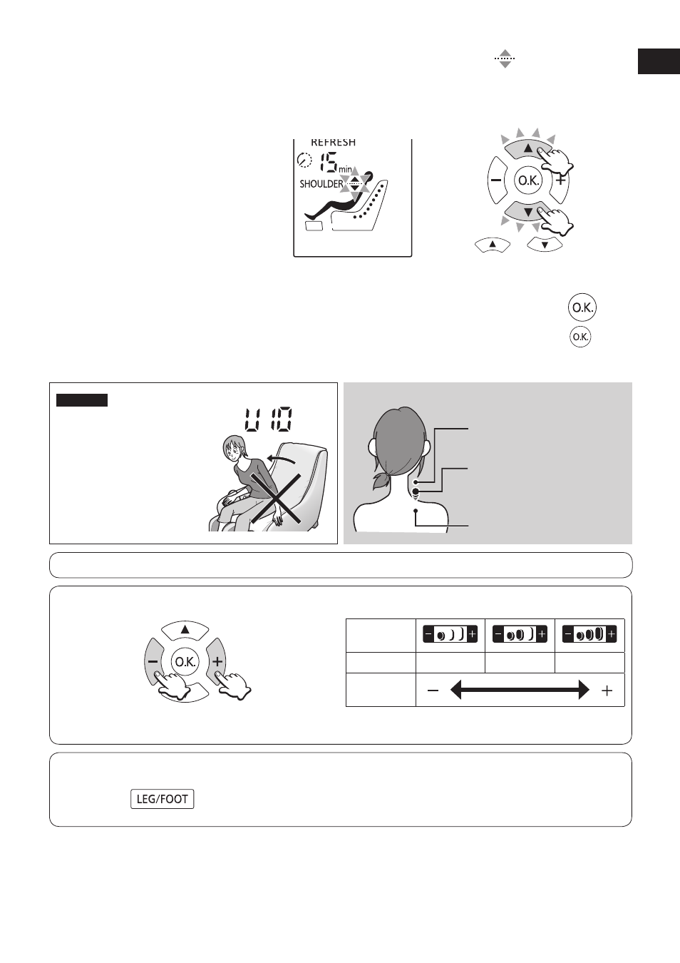Press the – + adjustment buttons, Press the button | Panasonic EP-MS40 User Manual | Page 17 / 33