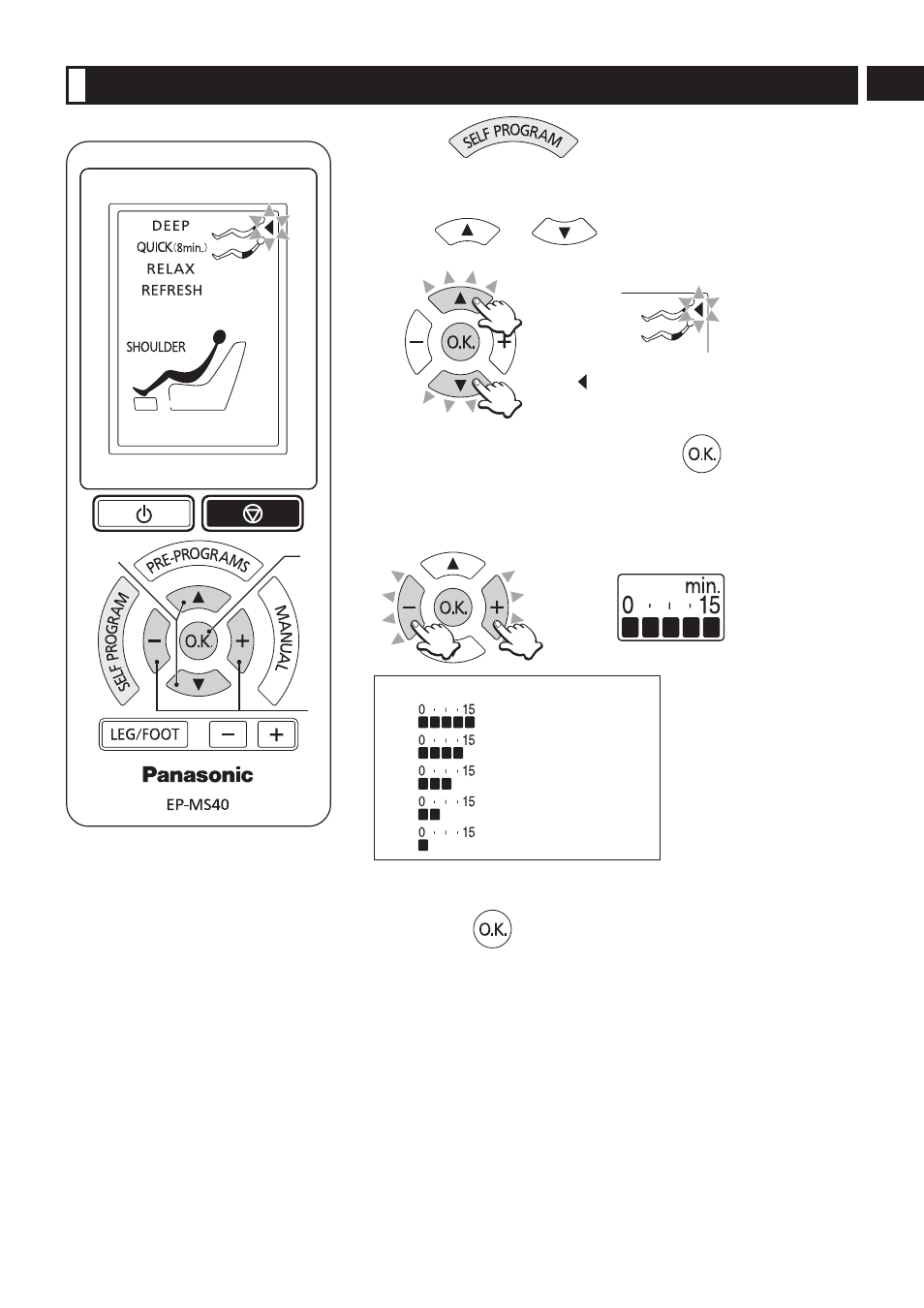 Using self program | Panasonic EP-MS40 User Manual | Page 19 / 33
