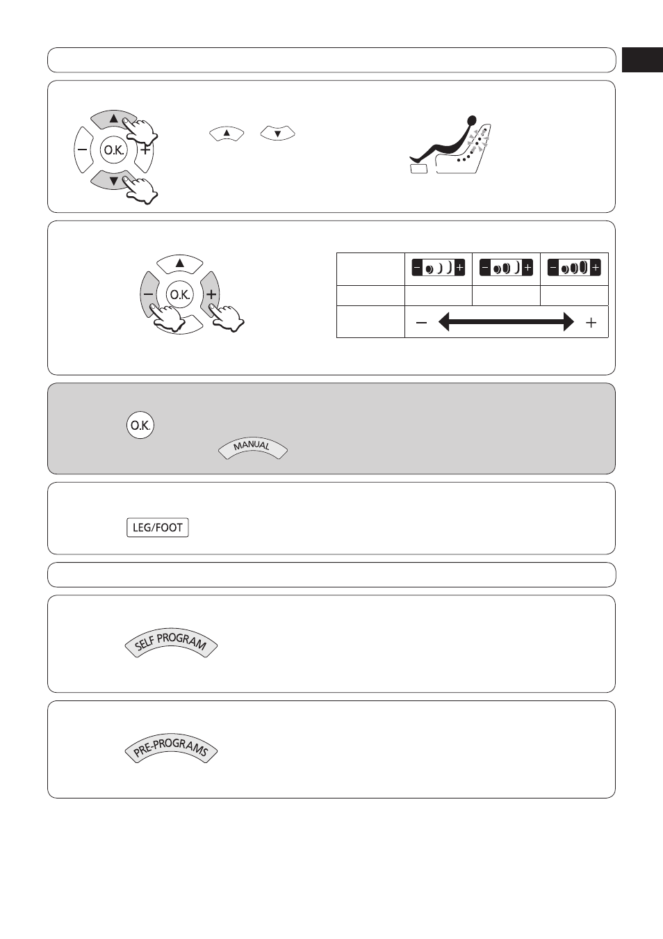 Press the – + adjustment buttons, Press the button, Press the button and select a program | Panasonic EP-MS40 User Manual | Page 23 / 33